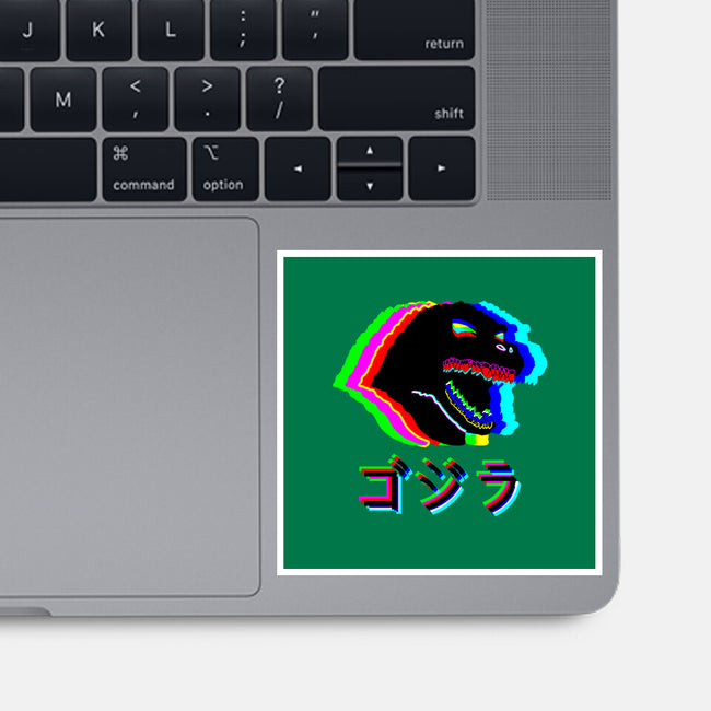 Glitchzilla-none glossy sticker-Rogelio