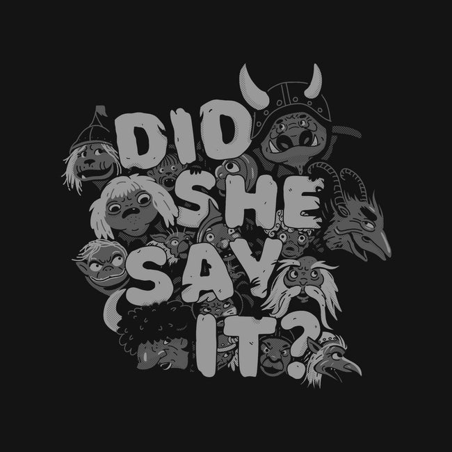 Did She Say It?-womens racerback tank-8BitHobo