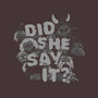 Did She Say It?-none removable cover w insert throw pillow-8BitHobo