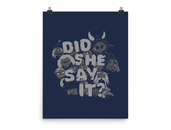 Did She Say It?