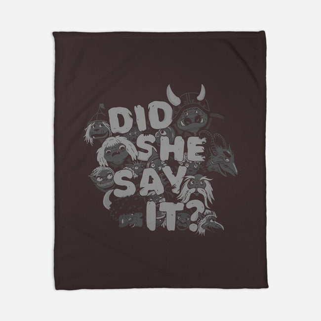 Did She Say It?-none fleece blanket-8BitHobo