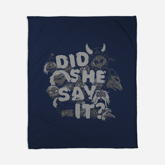 Did She Say It?-none fleece blanket-8BitHobo