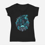 Rise From The Depths-womens v-neck tee-glitchygorilla