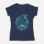 Rise From The Depths-womens v-neck tee-glitchygorilla