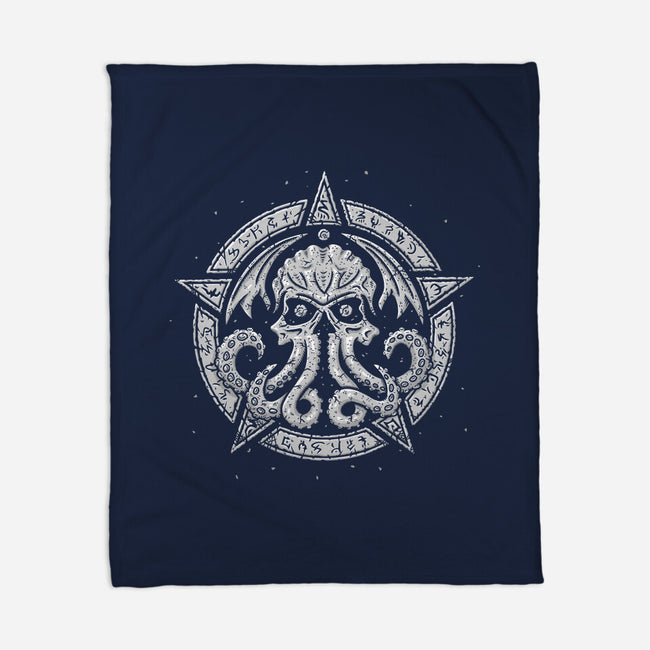 Cult of Cthulhu-none fleece blanket-Paul Simic