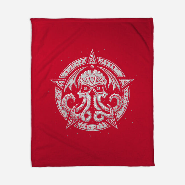 Cult of Cthulhu-none fleece blanket-Paul Simic