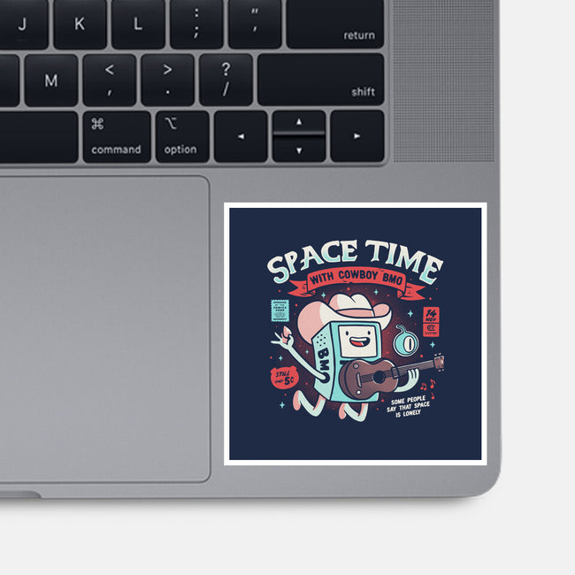 Space Time-none glossy sticker-eduely