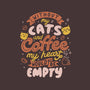 Cats and Coffee-womens fitted tee-eduely