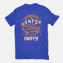 Cats and Coffee-womens fitted tee-eduely