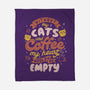 Cats and Coffee-none fleece blanket-eduely