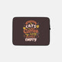 Cats and Coffee-none zippered laptop sleeve-eduely