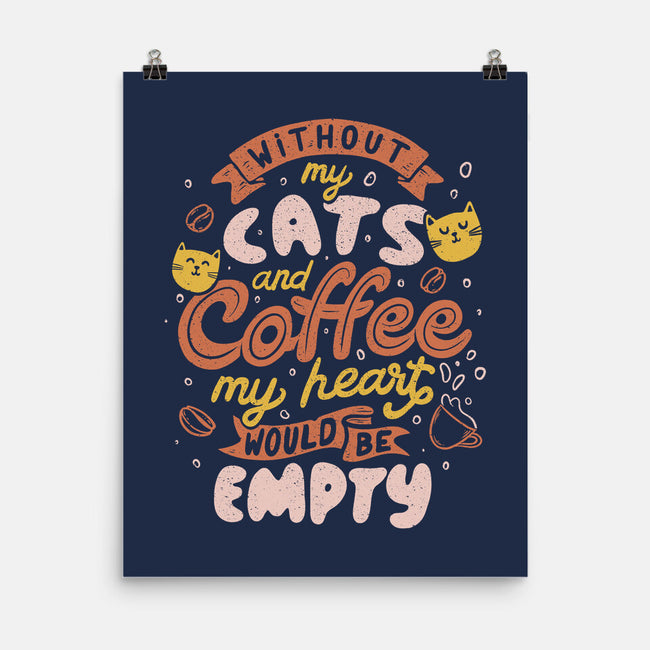Cats and Coffee-none matte poster-eduely