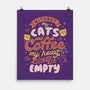Cats and Coffee-none matte poster-eduely