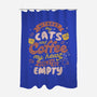 Cats and Coffee-none polyester shower curtain-eduely