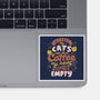 Cats and Coffee-none glossy sticker-eduely