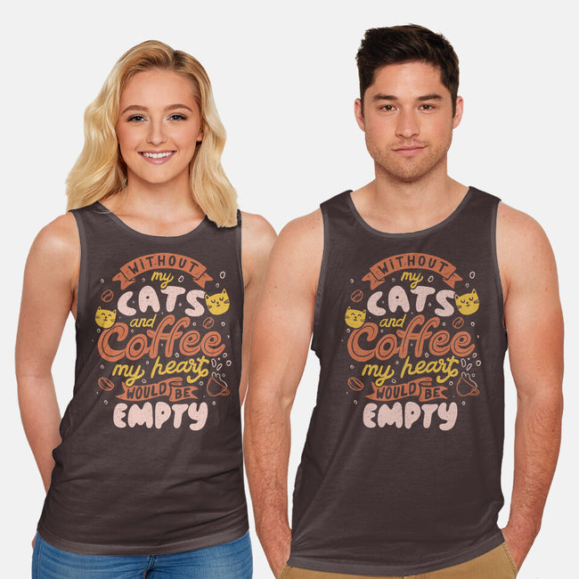 Cats and Coffee-unisex basic tank-eduely