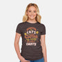 Cats and Coffee-womens fitted tee-eduely