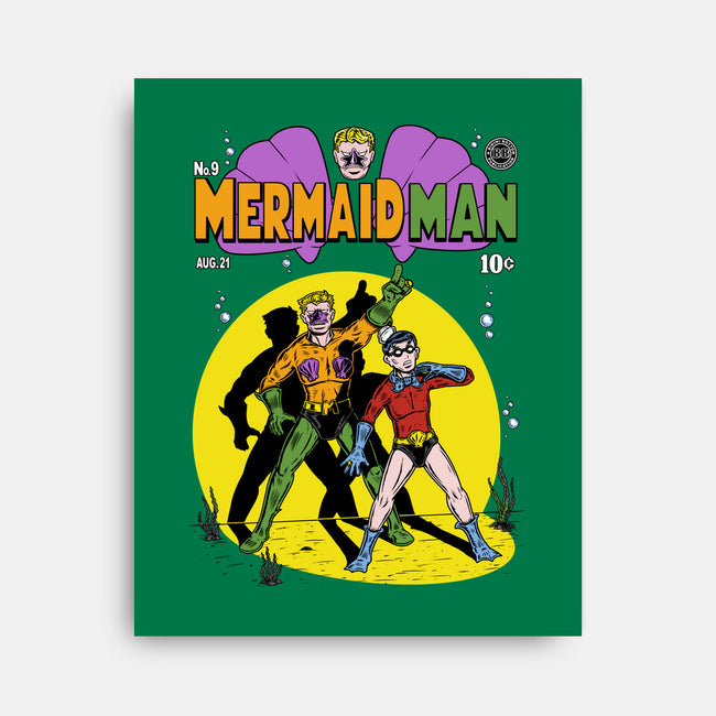 Mermaid Man-none stretched canvas-Firebrander