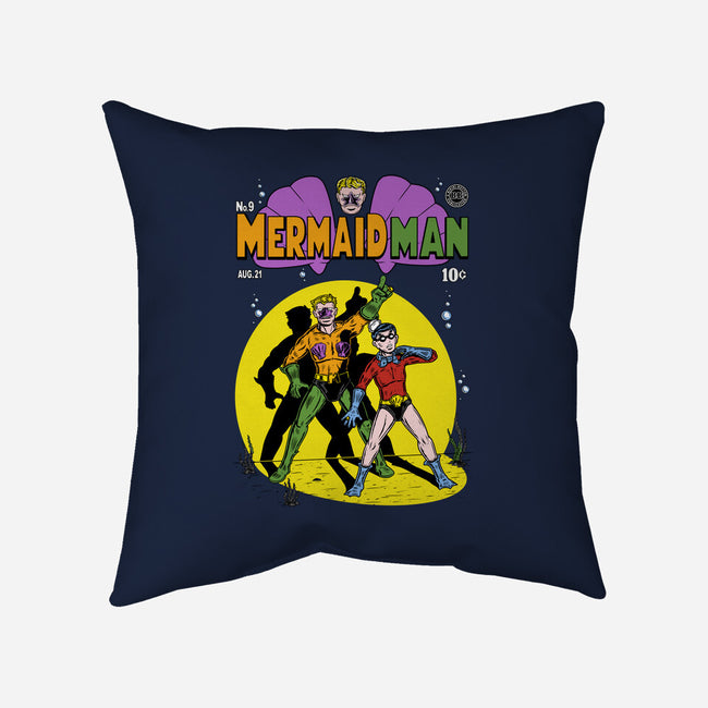 Mermaid Man-none removable cover throw pillow-Firebrander