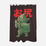 Buttzilla-none polyester shower curtain-eduely