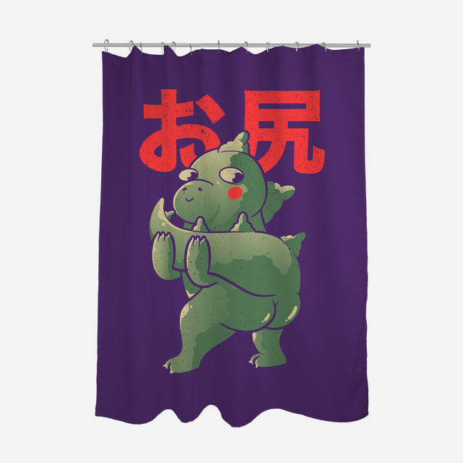 Buttzilla-none polyester shower curtain-eduely
