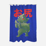 Buttzilla-none polyester shower curtain-eduely
