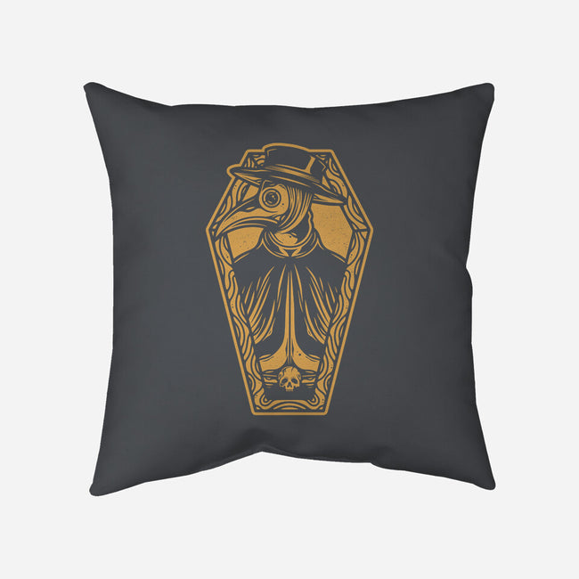 Plague Doctor Coffin-none removable cover throw pillow-Alundrart
