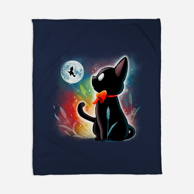 Witched Cat-none fleece blanket-Vallina84