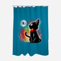 Witched Cat-none polyester shower curtain-Vallina84
