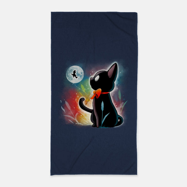 Witched Cat-none beach towel-Vallina84