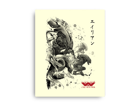 Xenomorphs Invasion Sumi-E