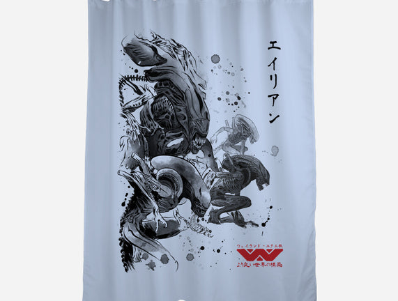 Xenomorphs Invasion Sumi-E