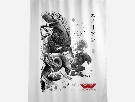 Xenomorphs Invasion Sumi-E