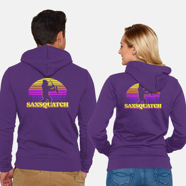 Saxsquatch-unisex zip-up sweatshirt-OPIPPI