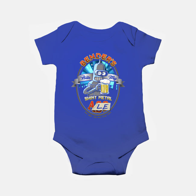 Bite My Shiny Metal Ale-baby basic onesie-ACraigL