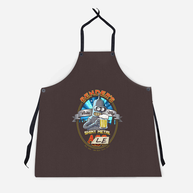 Bite My Shiny Metal Ale-unisex kitchen apron-ACraigL