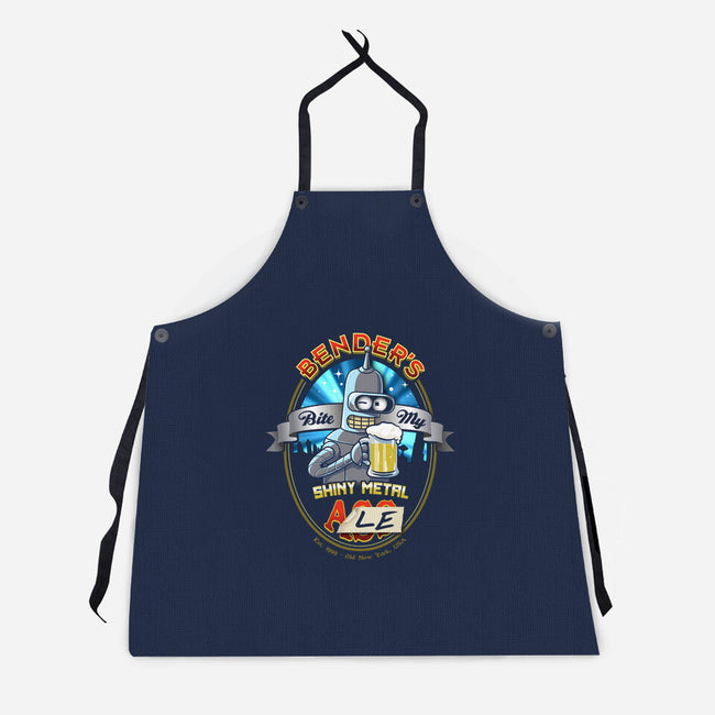 Bite My Shiny Metal Ale-unisex kitchen apron-ACraigL