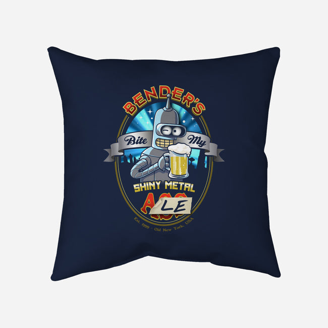 Bite My Shiny Metal Ale-none removable cover w insert throw pillow-ACraigL