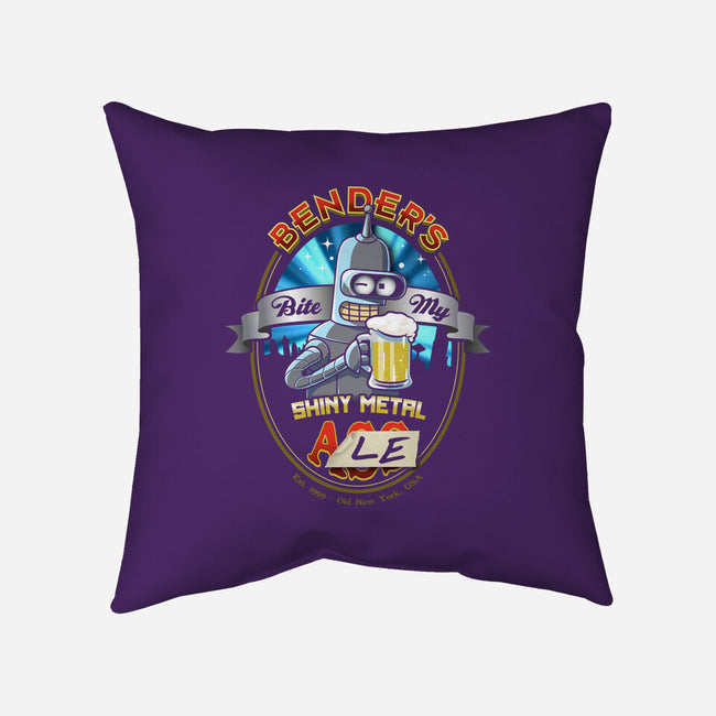 Bite My Shiny Metal Ale-none removable cover w insert throw pillow-ACraigL