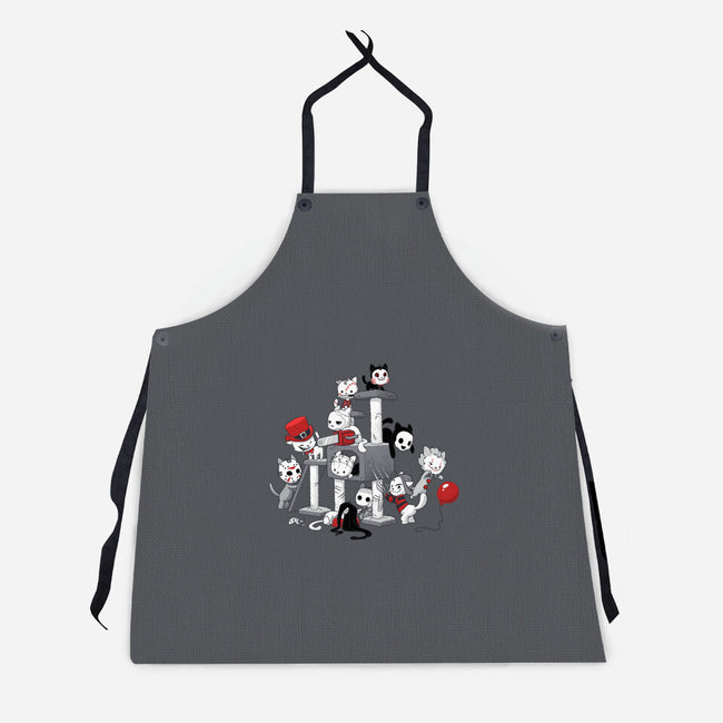 Horror Cats-unisex kitchen apron-DoOomcat