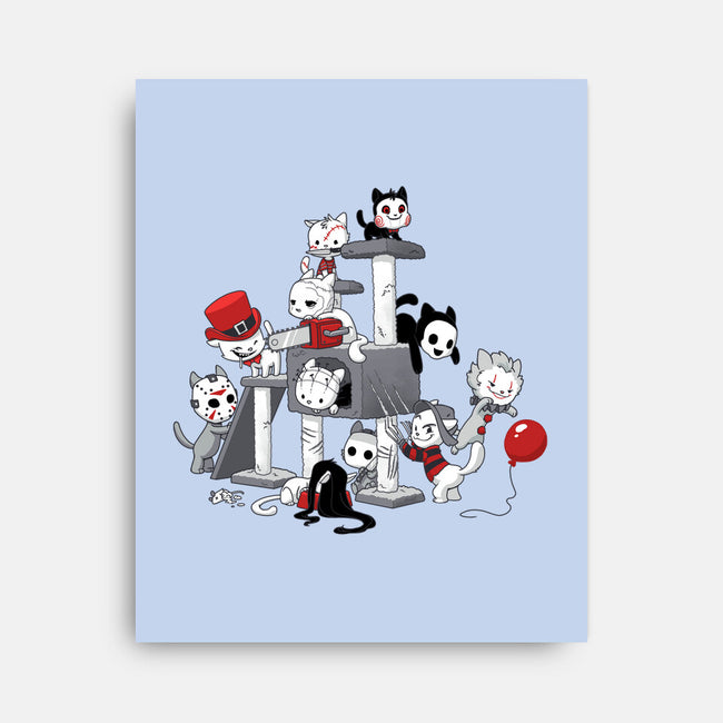 Horror Cats-none stretched canvas-DoOomcat