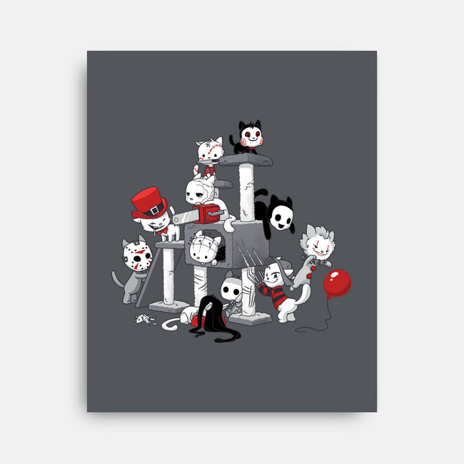 Horror Cats-none stretched canvas-DoOomcat