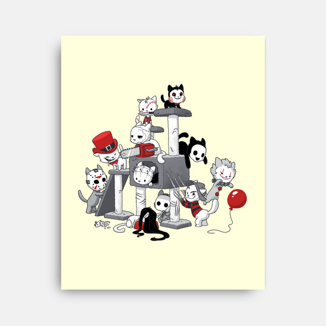 Horror Cats-none stretched canvas-DoOomcat