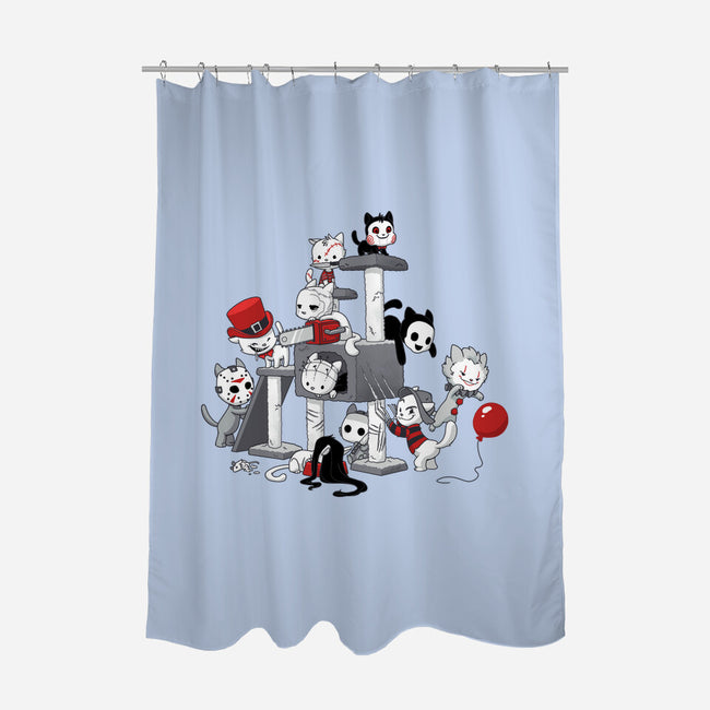 Horror Cats-none polyester shower curtain-DoOomcat