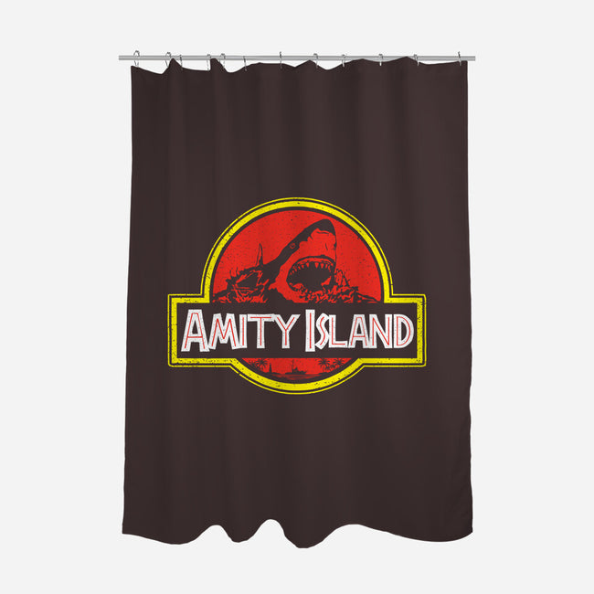 Amity Island-none polyester shower curtain-dalethesk8er