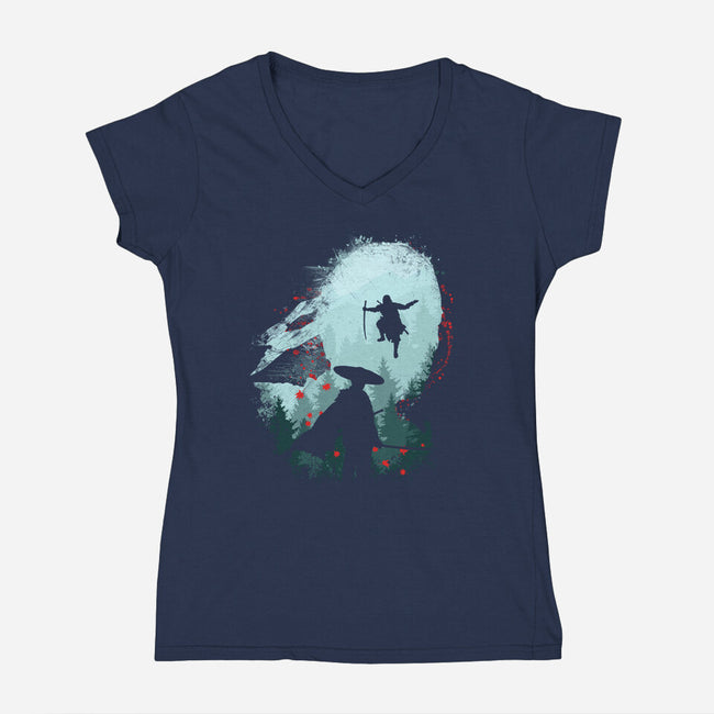 Samurai Way-womens v-neck tee-rocketman_art