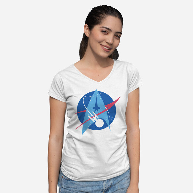 Space Trek-womens v-neck tee-xMorfina