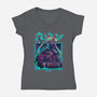 Neon Moon-womens v-neck tee-Bruno Mota