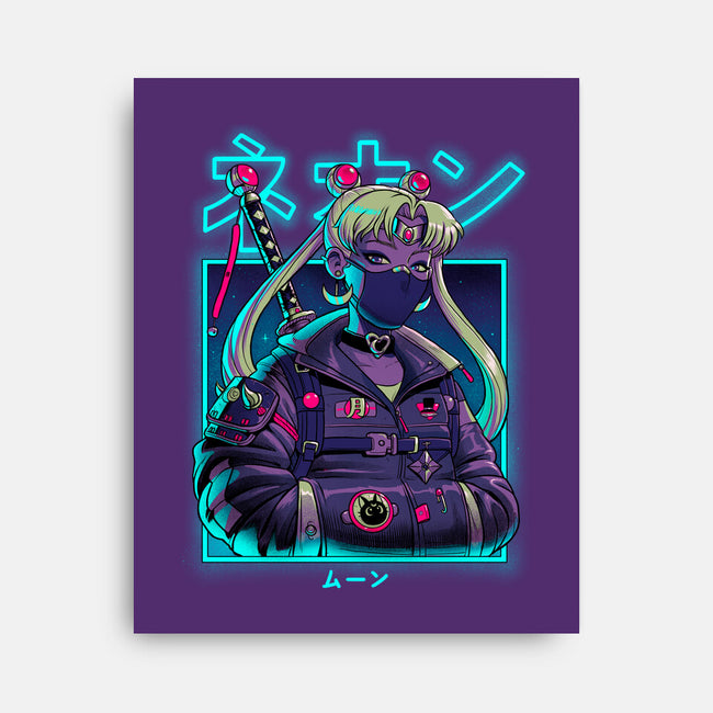 Neon Moon-none stretched canvas-Bruno Mota