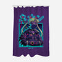 Neon Moon-none polyester shower curtain-Bruno Mota